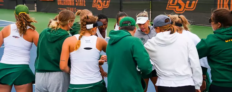 Doubles celebration at OSU for Big 12 Championships First Round