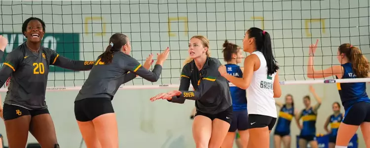 Team celebrates after point