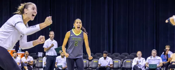 Lauren Briseño celebrates against LSU