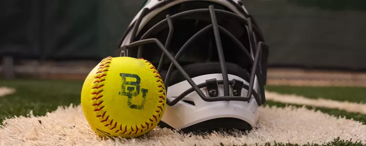 Softball and catchers mask