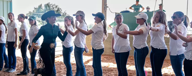 Nadalee Vasquez earns the MOP against Tarleton in Horsemanship.
