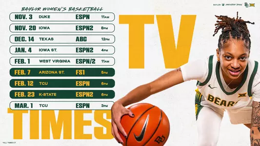 TV Designations - Baylor WBB 2025-26