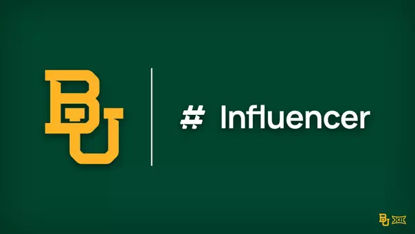 Baylor and Influencer Logo Graphic Announcing Partnership