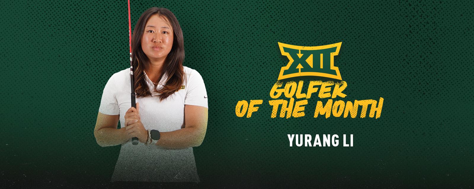 Yu Rang Li Golf Yurang Li Named Big 12 Golfer of the Month - Baylor