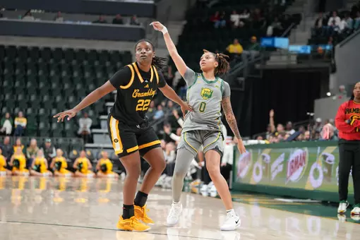 Taliah Scott shoots over Grambling State