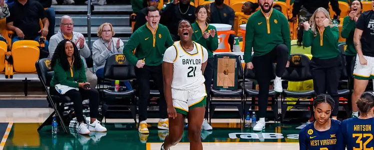 Aaronette Vonleh celebrates against WVU