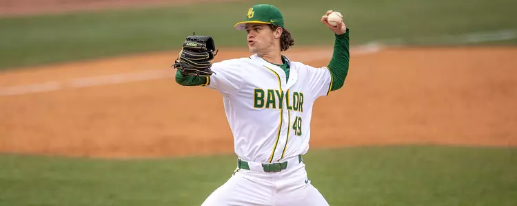 Stefan Stahl pitching against Gonzaga 2025