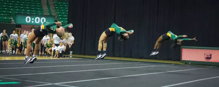 Emily Bott, Gianna Cameron and Dailyn Hopkins in the Trio Pass against LIU