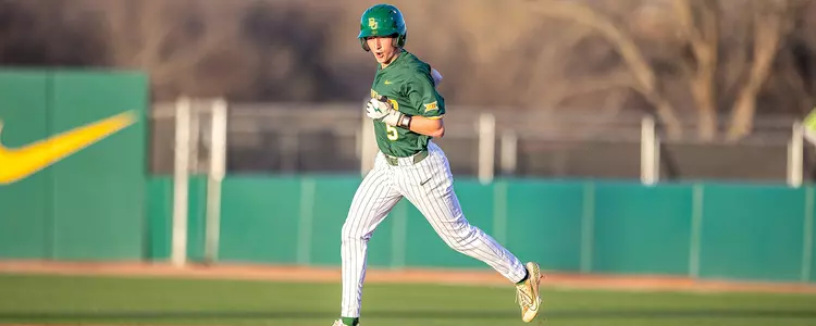 Pearson Riebock rounding the bases after a home run 2025
