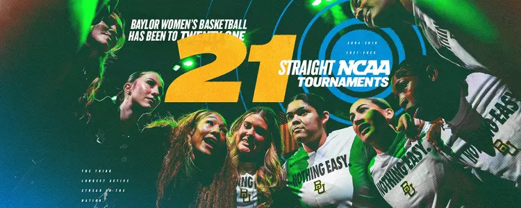 Baylor WBB makes 21st consecutive NCAA Tournament - third most active streak