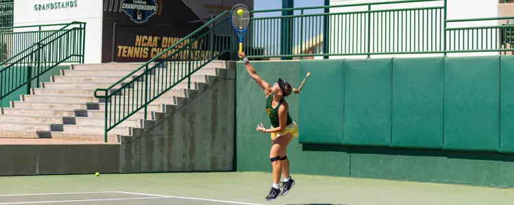 Luba Kostenko serves vs Texas Tech at Hurd