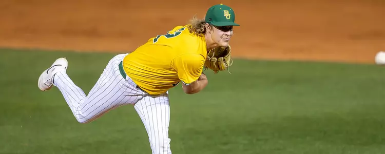 Caleb Bunch pitching against K-State 2025