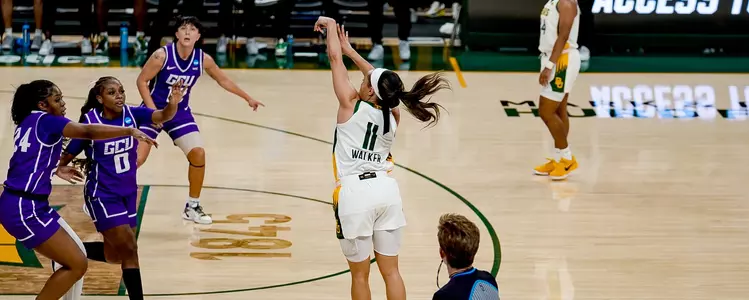 Jada Walker shoots a three against GCU in Round 1 of the NCAA Tournament