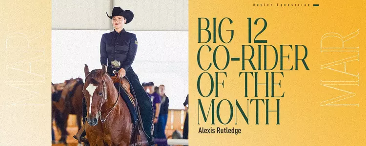 Alexis Rutledge in her Horsemanship ride vs. OSU in the Big 12 Semifinals meet.