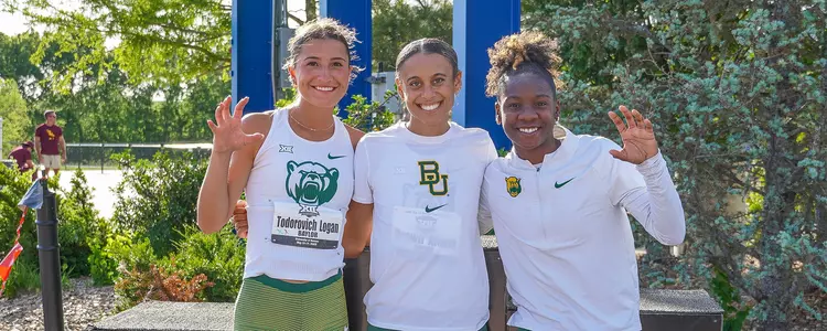 Women's Long Jump Podium Big 12 Outdoors