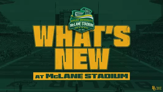 Web graphic with McLane Stadium logo and new concession offerings text
