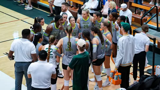 Baylor huddle in Austin vs. Texas