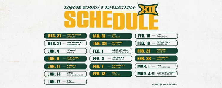 2025 WBB Conference Schedule