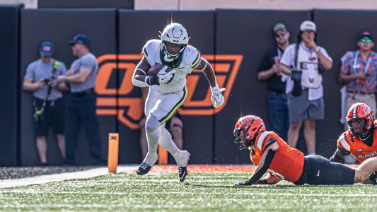 Bryson Washington at Oklahoma State action shot