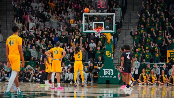 Obi Agbim shooting free throw vs Texas Tech