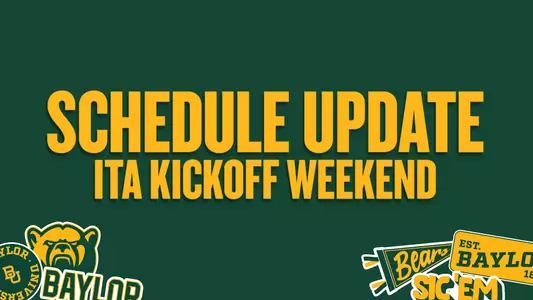 Schedule Update - ITA Kickoff Weekend