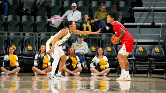 Bella Fontleroy in defense versus Houston