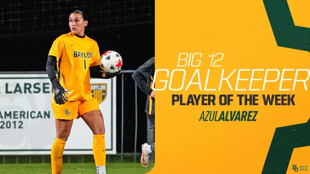 Azul Alvarez Big 12 goalkeeper of the week