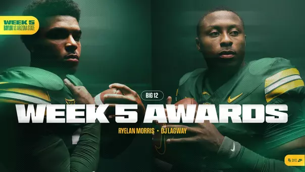 DJ Lagway Ryelan Morris Big 12 Players of the Week graphic 2026