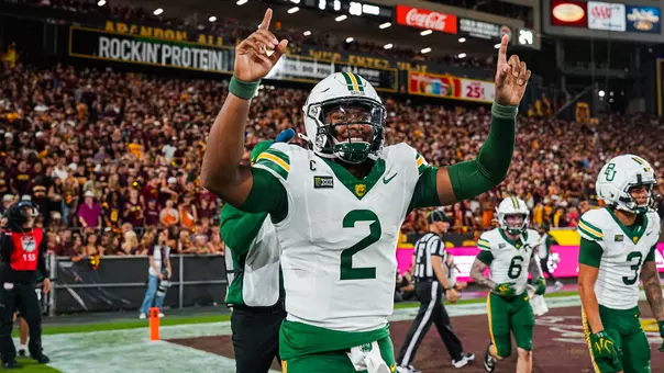 DJ Lagway celebrating at touchdown at Arizona State 2026