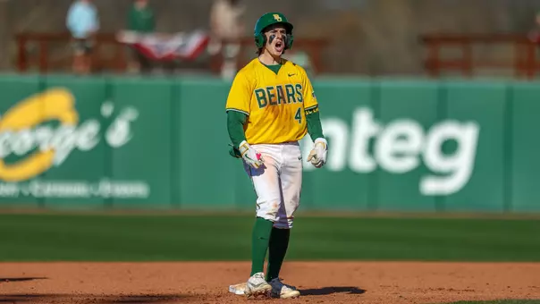 JJ Kennett celebrates after hitting a double 2026