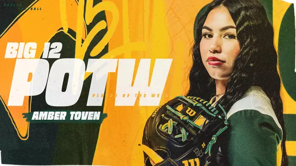 Amber Toven Big 12 Softball Player of the Week Graphic
