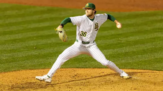 Ethan Calder pitching against New Mexico State 2026