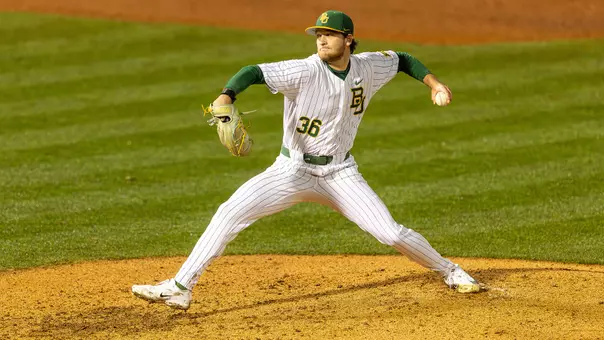 Ethan Calder pitching against New Mexico State 2026