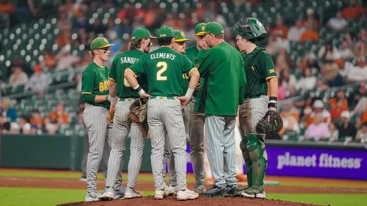 Baylor Baseball during a mound visit 2026