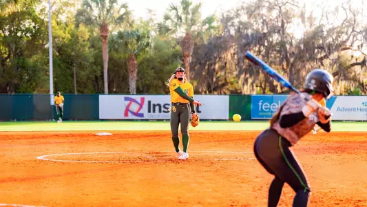 Sadie Ross Pitches against Stetson