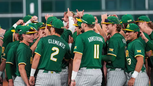 Baylor Baseball team huddle 2026