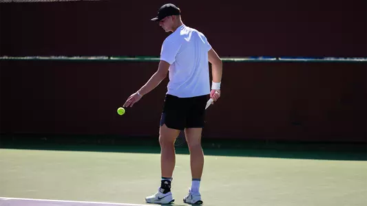 Devin Badenhorst getting ready to serve