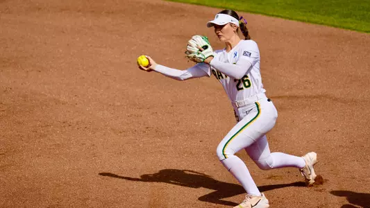 Faith Piper Throws out a Runner against No. 13 Arizona