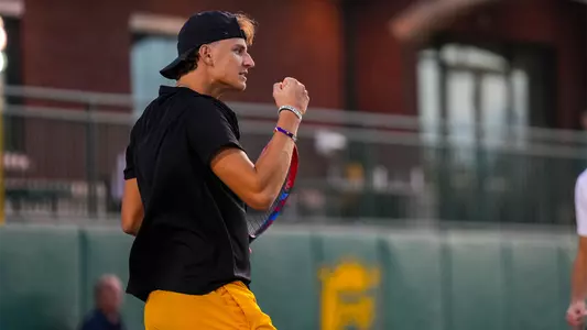 Connor Van Schalkwyk celebrating