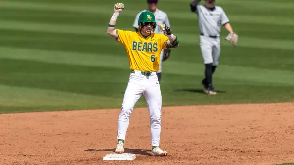 Travis Sanders celebrates a double vs Air Force 2026