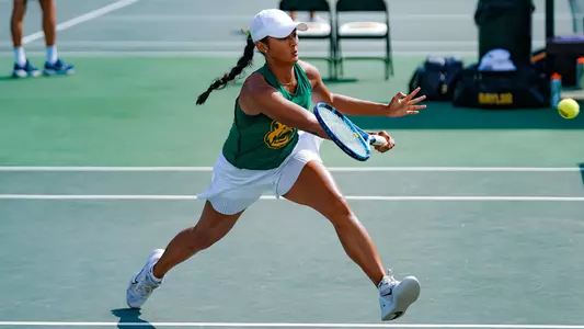 Gabby Villegas in doubles versus San Diego