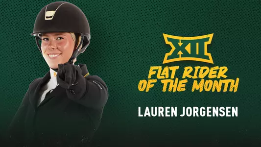 Lauren Jorgensen Big 12 March Flat Rider of the Month