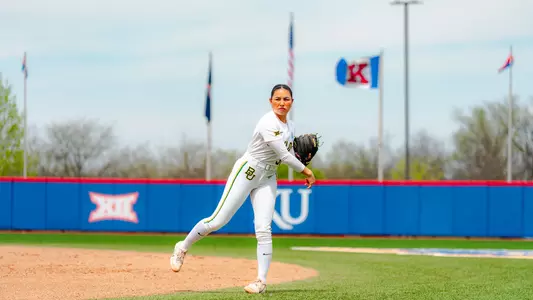 Amber Toven Warms up against Kansas
