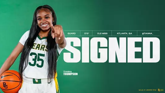Baylor signs Tianna Thompson WBB 2026