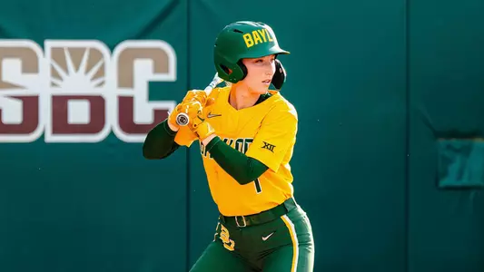 LEAH CRAN BATS in a game at Texas State