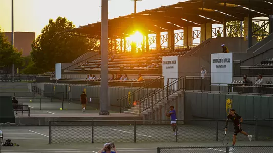 Hurd Tennis Center at sunset