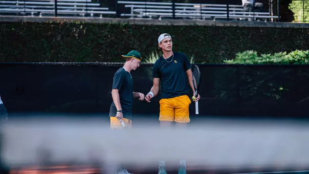 Devin Badenhorst and Calvin Baierl practicing doubles