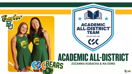 Women's Tennis Academic All-District Na Dong and Zuzanna Kubacha 2026
