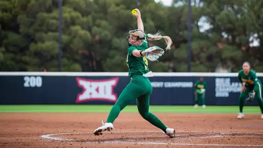 Petyon Tanner Throws a Pitch against Texas Tech