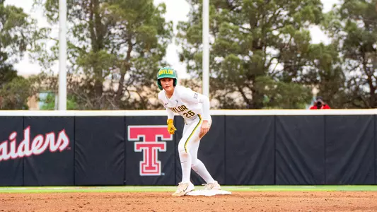 Faith Piper on base against Texas Tech